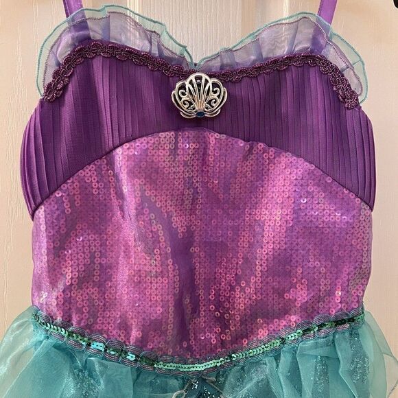 Disney Castle Collection Ariel The Little Mermaid Dress Costume Girls Size 7-8 - Picture 7 of 16